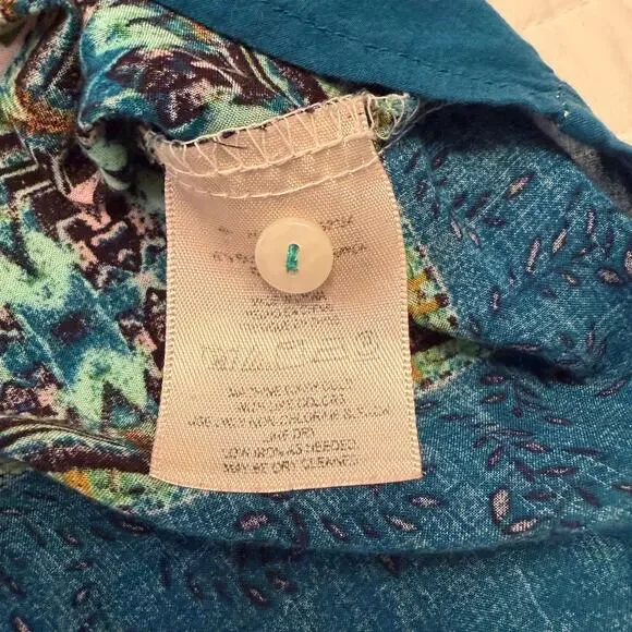 Anthropologie Maeve Women's Owl and Butterfly Tunic Blouse, size 8 - Picture 3 of 6